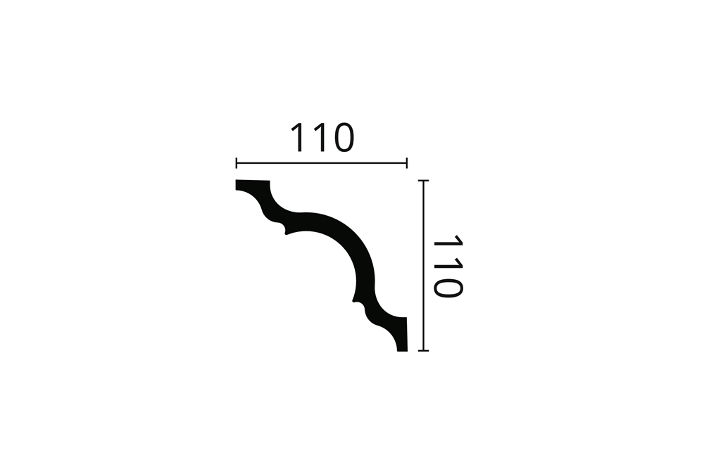 |A| NMC NOMASTYL PLUS MOULURES A 110X110MM 2M