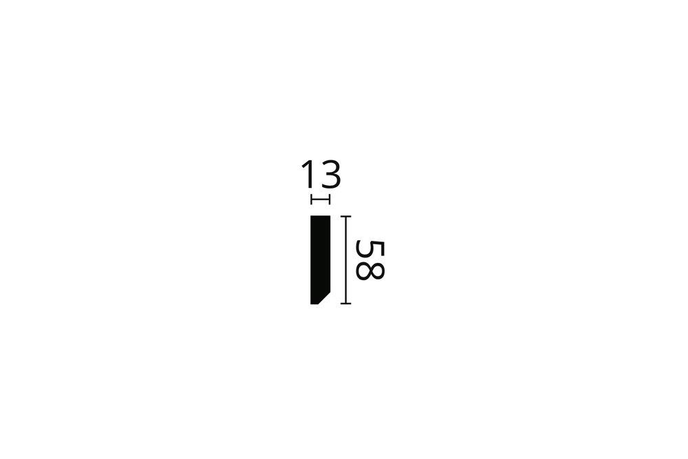 WALLSTYL  CIMAISES/PLINTHES FT2 - 58X13MM/2M