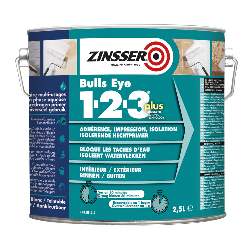 |858.BE.2.5| ZINSSER 1-2-3 PLUS BE - 2,5L