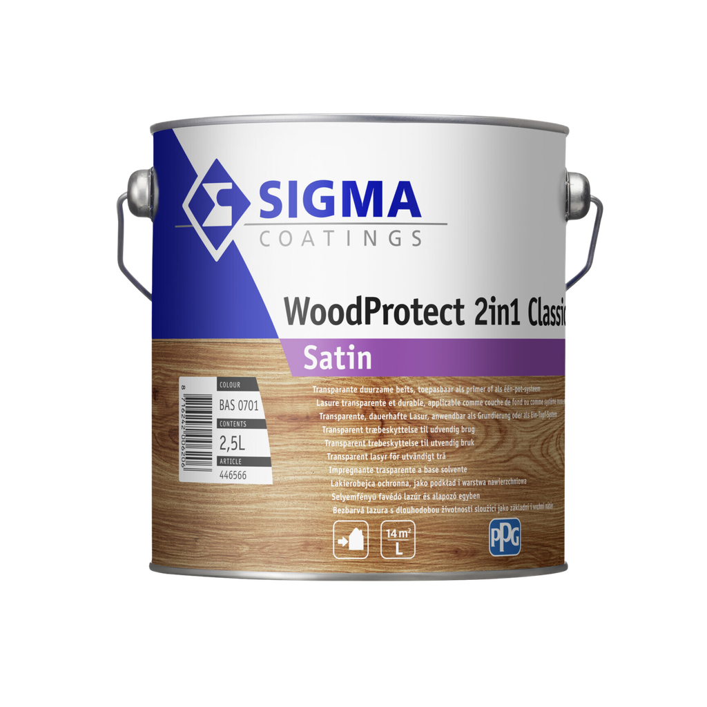 SIGMA WOODPROTECT 2IN1 CLASSIC SATIN SB - BASE 0701 - 2,5L