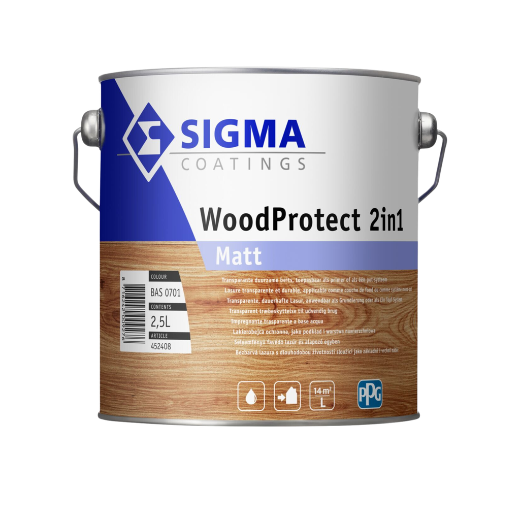 SIGMA WOODPROTECT 2 EN 1 MATT WB BASE 0701 - 1L