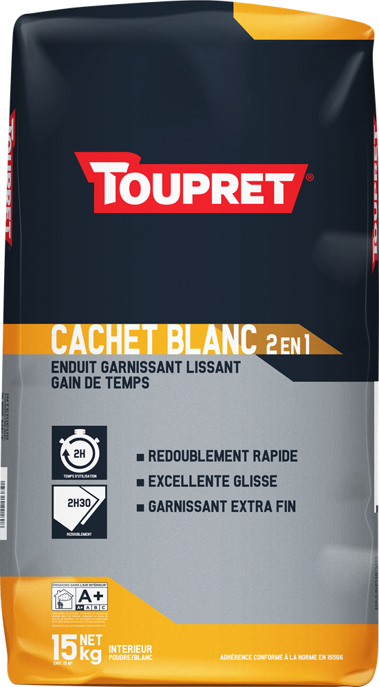 TOUPRET CACHET BLANC ENDUIT DE DÉGROSSISAGE 15KG