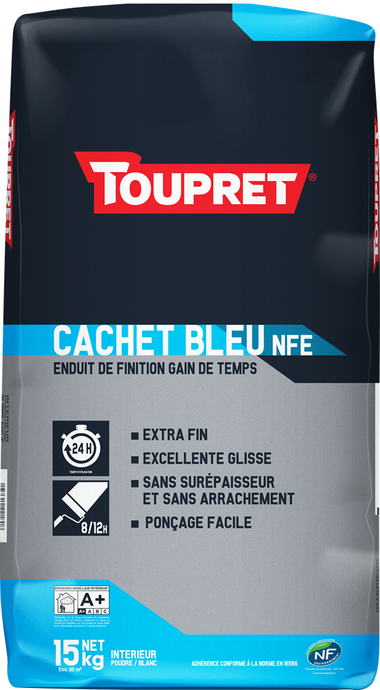 |CB815D| TOUPRET CACHET BLEU ENDUIT DE FINITION 15KG