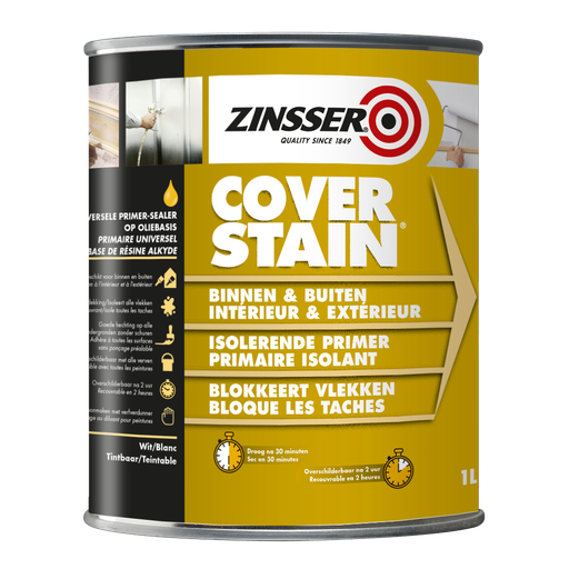 [856.BE.1] |856.BE.1| ZINSSER COVER STAIN - BLANC - 1L