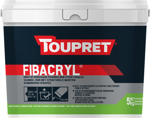 [FIBACP05D] |FIBACP05D| TOUPRET FIBACRYL ENDUIT DE REBOUCHAGE PATE 5KG